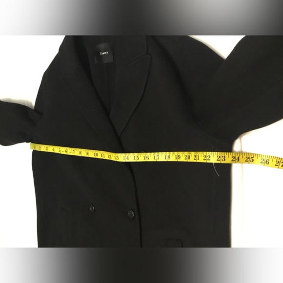 Theory Women’s Classic Black Trench Coat size Large - Picture 4 of 11